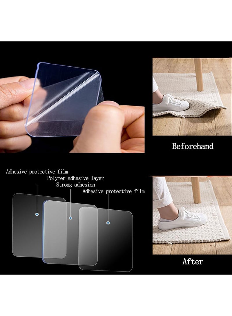 Generic Transparent Double Sided Tape Heavy Duty 100 Pieces, Double Sided Tape, Waterproof Sturdy Squares, Acrylic Film, For Office Home Wall Decoration, Fixing  - Image 5