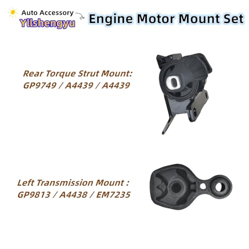 Yllshengyu 3pcs Engine Motor Mount Kit Compatible with Mazda 3 2014-2018 & Mazda 6 2014-2017 Replacement for A4446 A4439 A4438 - Image 5