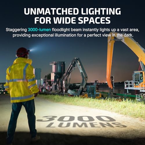 OLIGHT مصباح رأس OLIGHT Perun 3 القابل لإعادة الشحن، 3000 لومن مصباح LED مع ضوء أحمر، مصباح رأس مقاوم للماء مع حزام رأس للتخييم في الهواء الطلق، المشي، العمل (أسود) - Image 3