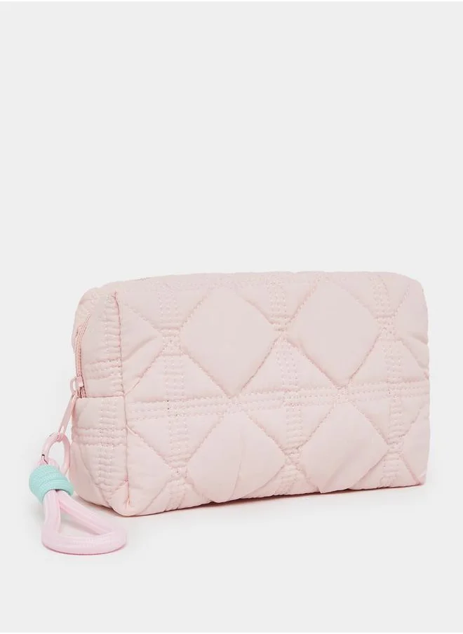 Styli Diamond Stitch Pattern Wash Bag