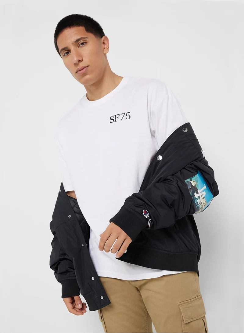 Seventy Five Graphic Print Oversized T-Shirt