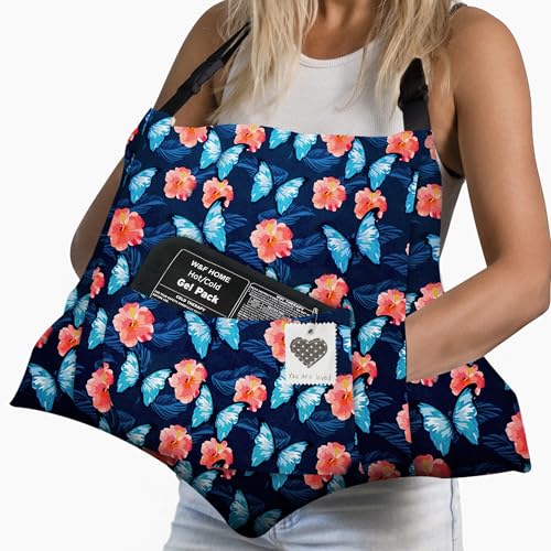 W&F HOME Hysterectomy Pillow for Abdominal Surgery, C Section Pillows, Post Hysterectomy Recovery Must Haves, Recovery Gifts Products, After Surgeries Tummy Tuck Pillow, Heart Surgery Pillows - Butterflies - Image 1