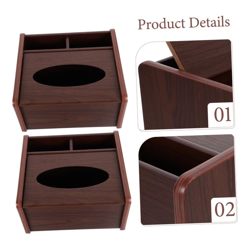 Office Desk Organizer with Tissue Storage Box Tape Dispenser Sundries Display Organizer - Image 4