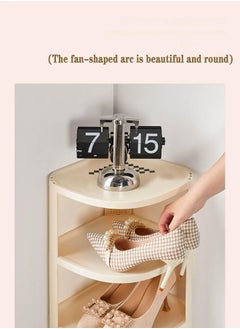 fashionhome Multifunction 8 Layers Durable Plastic Corner Shelf Shelving Storage Rack Storage Organizer Display Rack for Room Kitchen 25x25x121 Centimeter  - Image 5