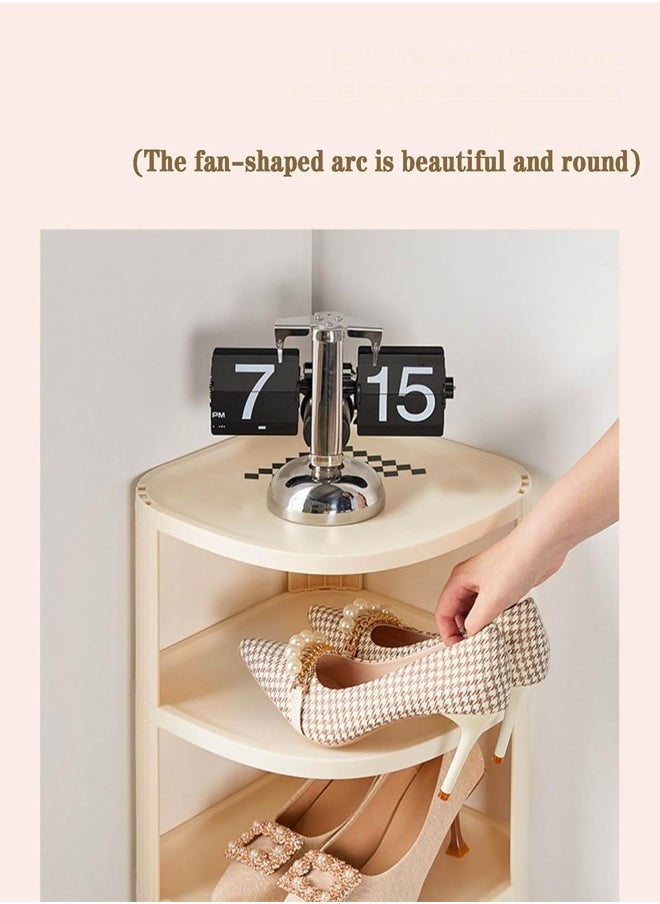 fashionhome - Multifunction 8 Layers Durable Plastic Corner Shelf Shelving Storage Rack Storage Organizer Display Rack for Room Kitchen 25x25x121 Centimeter - Image 1