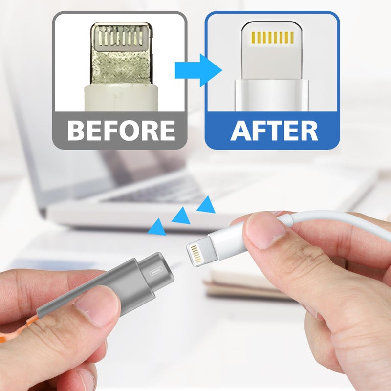Ordilend for iPhone Cleaning Kit for Charging Port Cleaner, Multi-Tool iPhone Cleaner Repair Lightning Cable, Cell Phone Cleaning Kit for iPad, Connector, Speaker, Airpod with Storage Case, Grey - Image 5
