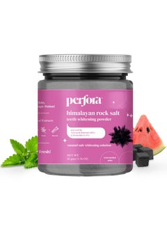 Perfora Charcoal Teeth Whitening Powder | Enamel Safe & Effective Teeth Whitener Solution Dental Kit| Stain Removal And Activated Charcoal Formula For Long Lasting Freshness | Watermelon Mint Flavour  - Image 1