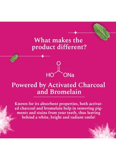 Perfora Charcoal Teeth Whitening Powder | Enamel Safe & Effective Teeth Whitener Solution Dental Kit| Stain Removal And Activated Charcoal Formula For Long Lasting Freshness | Watermelon Mint Flavour  - Image 4