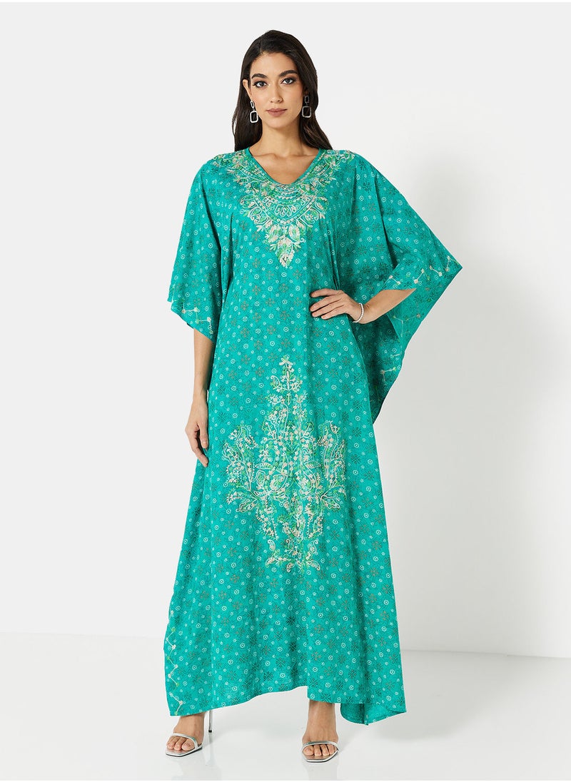 ARABIAN CLOSET EMBROIDERED KAFTAN  - Image 1