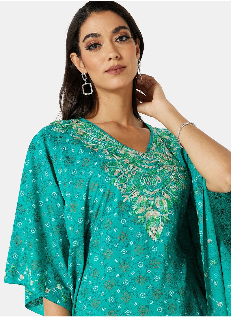 ARABIAN CLOSET EMBROIDERED KAFTAN  - Image 3