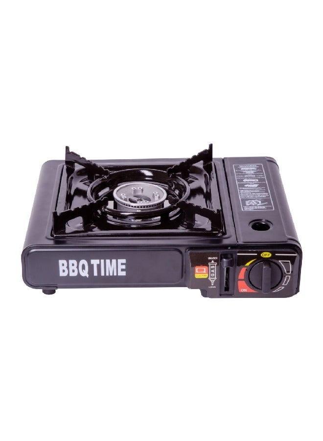 BBQ TIME Mini Portable 1-Burner Camping Gas Stove Black 9.8 x 35.6 x 31.6 cm BQ11 - Image 1