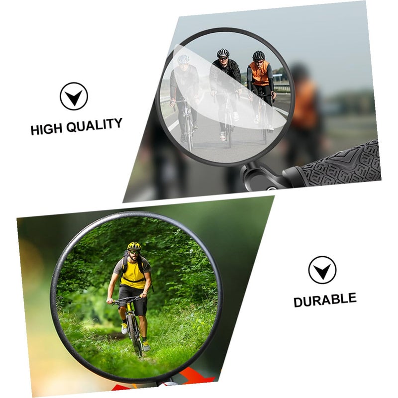 Cabilock Convex Bike Rearview Mirror Rotatable Handlebar Mount Foldable Reflective for Safe Cycling - Image 4