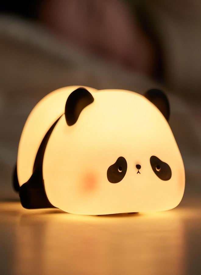 Seadra Rechargeable Silicone Panda LED Night Light Cute Bedroom Table Lamp for Kids Switch Power Source for Home Use - Image 1