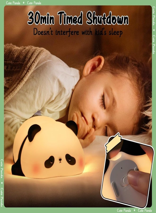 Seadra Rechargeable Silicone Panda LED Night Light Cute Bedroom Table Lamp for Kids Switch Power Source for Home Use - Image 4