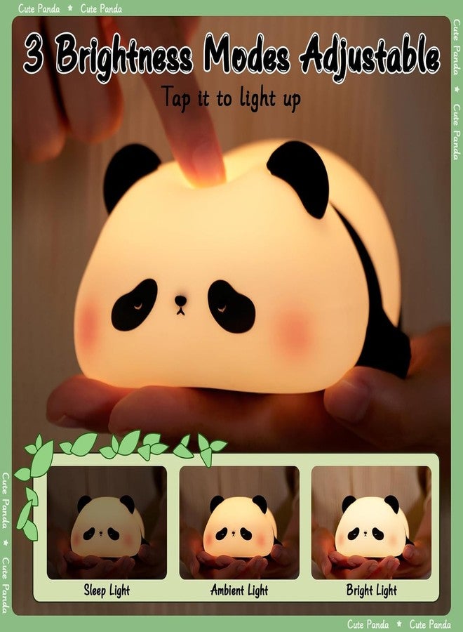 Seadra Rechargeable Silicone Panda LED Night Light Cute Bedroom Table Lamp for Kids Switch Power Source for Home Use - Image 3
