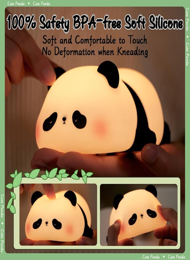 Seadra Rechargeable Silicone Panda LED Night Light Cute Bedroom Table Lamp for Kids Switch Power Source for Home Use - Image 2