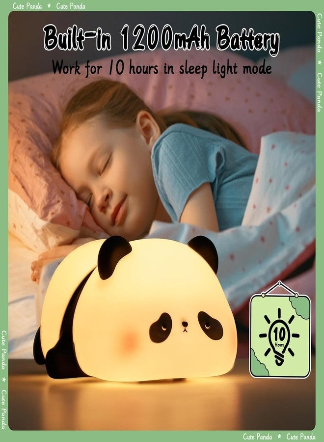Seadra Rechargeable Silicone Panda LED Night Light Cute Bedroom Table Lamp for Kids Switch Power Source for Home Use - Image 5