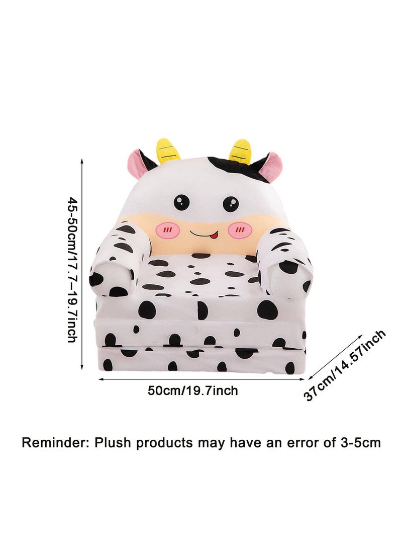 Aideli Baby Toddler Cartoon Sofa Chair, 2-in-1 Folding Toddler Sofa, Small Foldable Sofa with Removable & Washable Cover, Princess Chair for Kids Ages 1-3. - Image 3