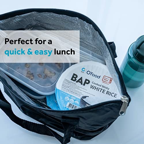 O'Food Premium Instant Rice | Sticky Sushi Rice | 0 Trans Fat/ 0 Cholesterol/ 0 Sodium | Ready in 90 Secs | Gluten-Free | Healthy Sticky White Rice Bowls (Bap) – [WHITE Rice |12 Pack] | Long Shelf Life - O'Food - Image 5