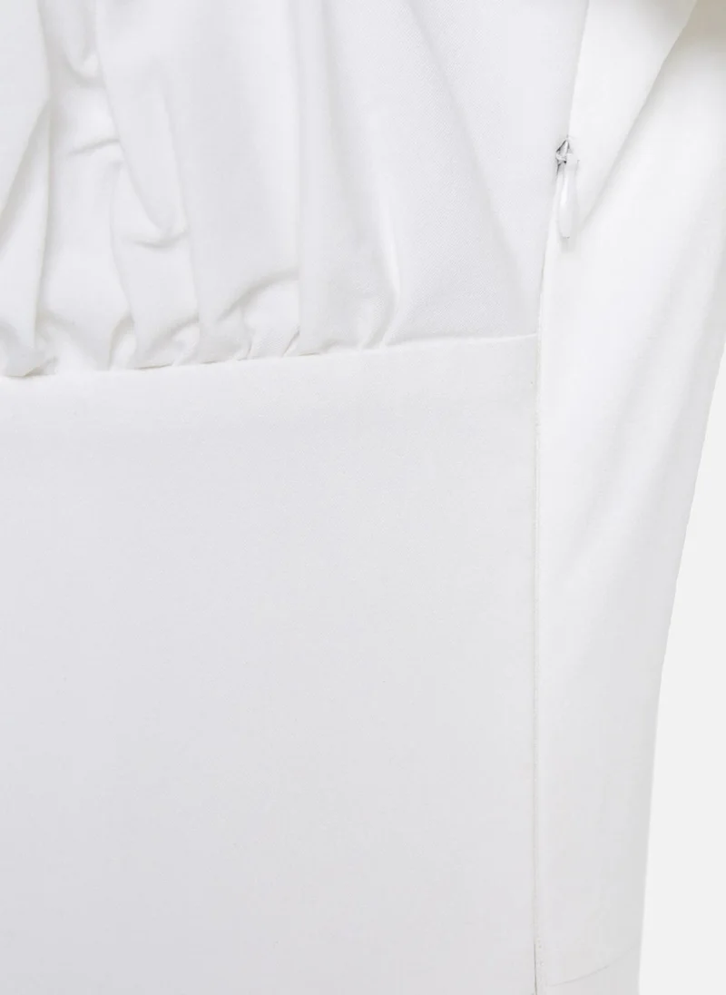 Lichi Gathered cutout mini dress