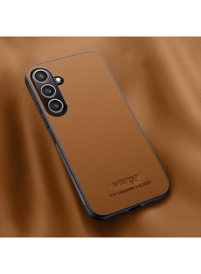 S-TOP Case For Samsung Galaxy S24 FE 5G HUIYI Leather Magnetic Phone Case - Image 1