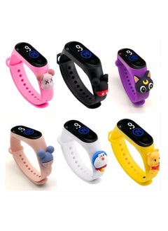 In Air Kids' Water Resistant Silicone Digital Watch 6PCS  - Image 1
