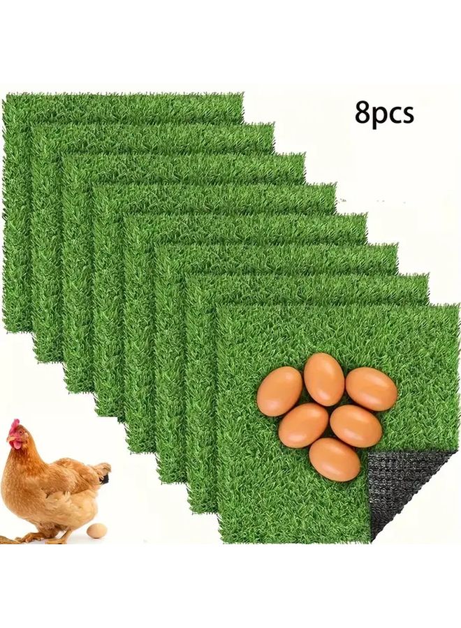3 قطع من حصائر عش الدجاج القابلة لإعادة الاستخدام من الألياف الاصطناعية، إكسسوارات سهلة التنظيف لحظيرة الدجاج - Image 3
