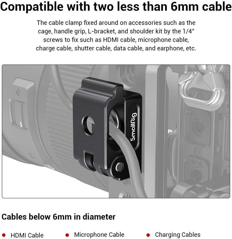 SmallRig Universal Spring Cable Clamp(2 pcs) MD2418 - Image 2