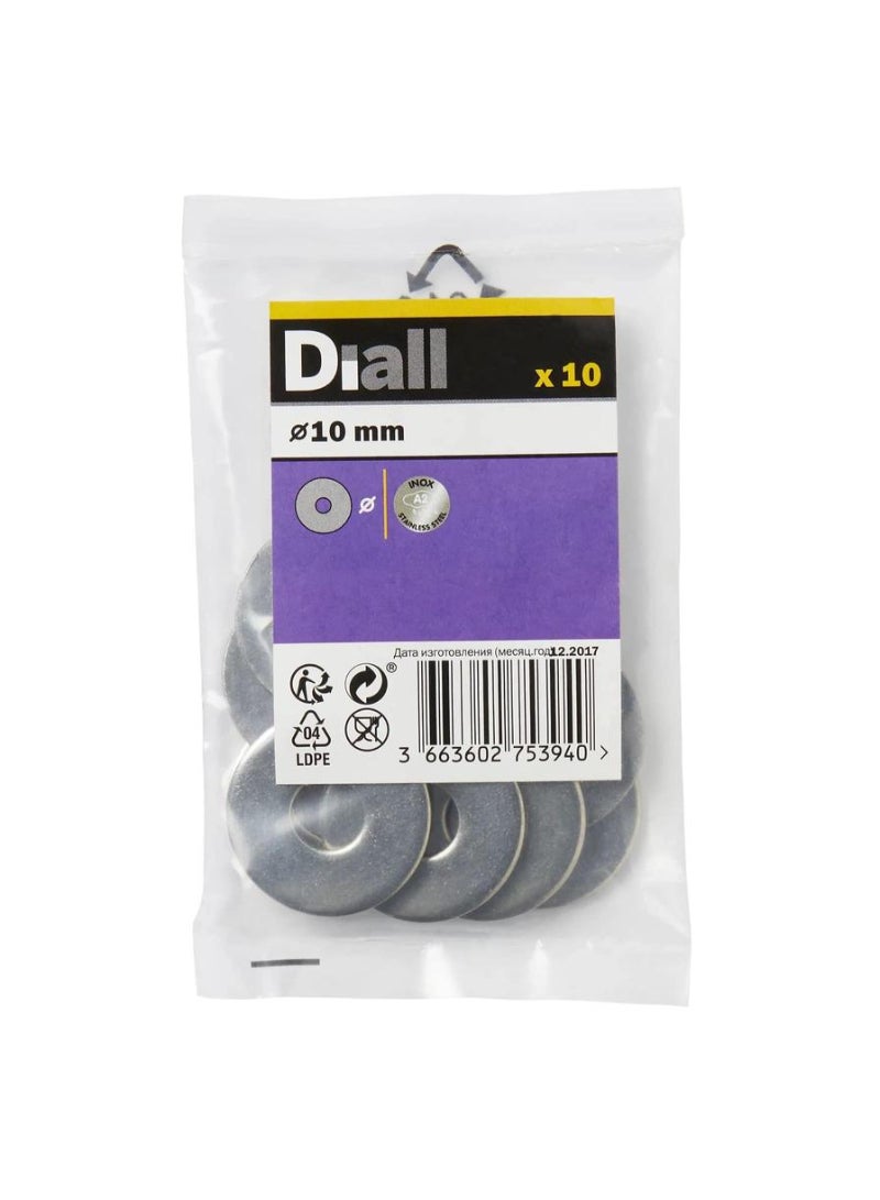 Stainless Steel Flat Washer Pack Large 10 Piece