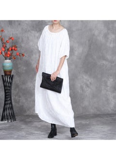 Madam Uniq Elegant White Embroidered Hollow-Out Dress  - Image 5