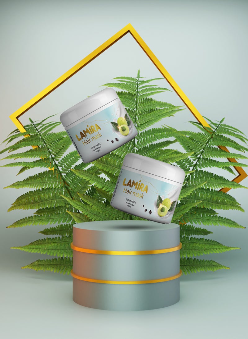 LAMIRA Lamira Hair Mask with Indian Herbs 500ml – Nourishment & Shine  - Image 3