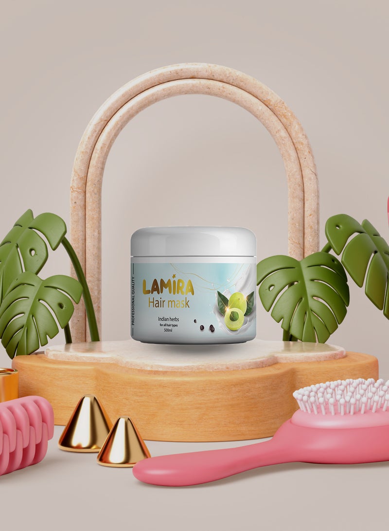 LAMIRA Lamira Hair Mask with Indian Herbs 500ml – Nourishment & Shine  - Image 4
