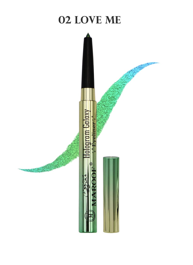 MAROOF Hologram Galaxy 24-Hour Long Lasting Eyeliner 0.35g - 02 Love Me - Image 2