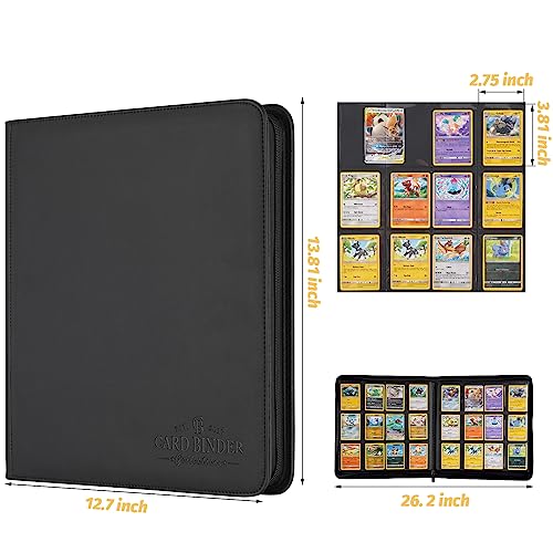 Foalgo Trading Card Binder, Card Collection Binder Album Folder with 720 Side Loading Pockets, 12 Pocket Trading Card Album Folder for TGC,MTG, Baseball Cards, Yugioh - Image 4