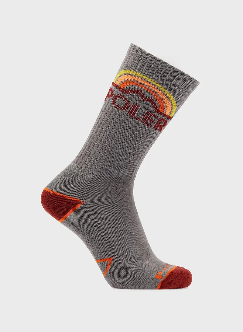 poler Mountain Rainbow Socks