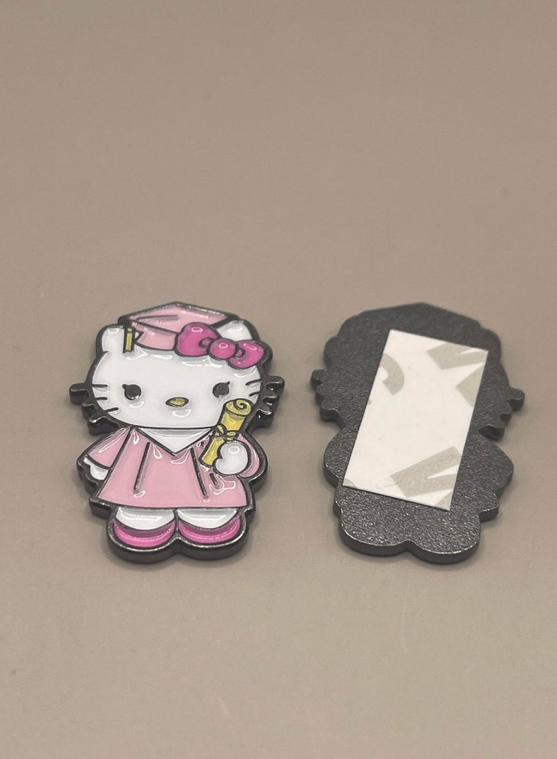 Metal Sticker – Hello Kitty Graduation Design - Image 2