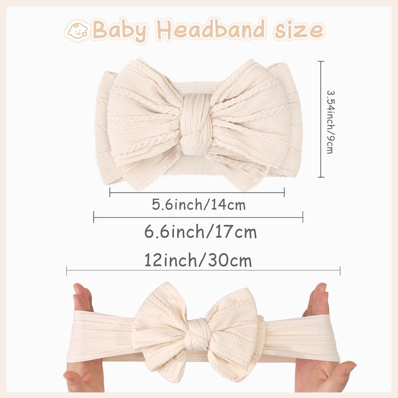 CÉLLOT 6 Pcs Handmade Bow Headbands for Baby Girls - Image 2