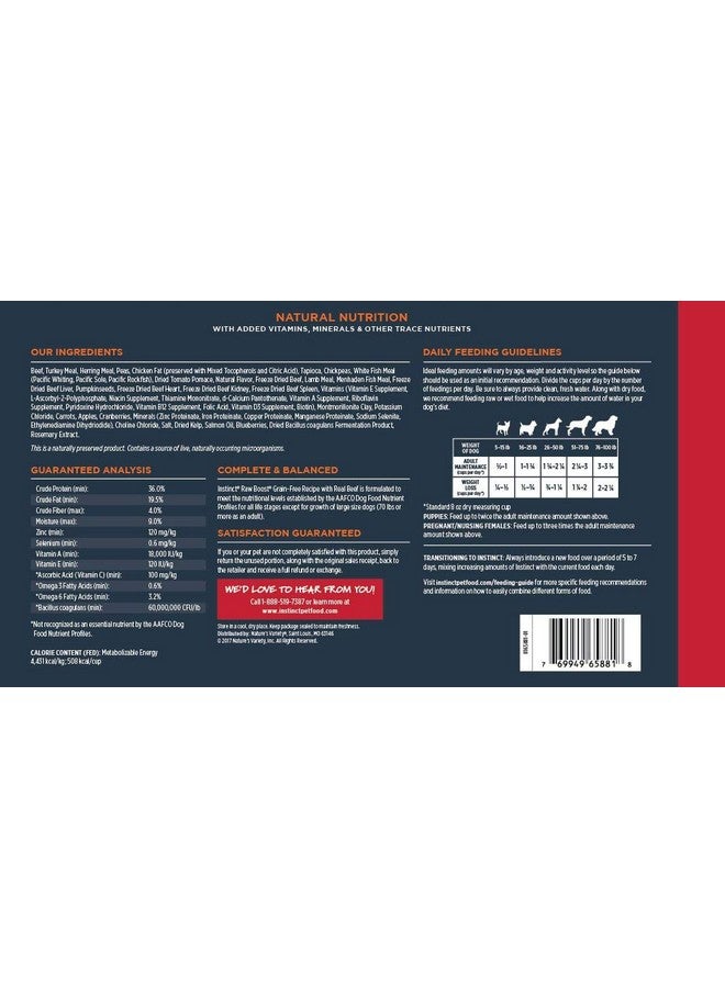 Instinct Raw Boost, Natural Dry Dog Food with Freeze Dried Pieces, High Protein, Grain Free Recipe - Real Beef, 10 lb. Bag - Image 2