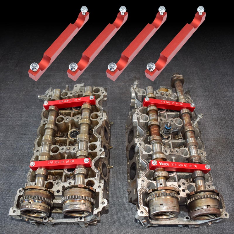 Yuesstloo مجموعة أدوات توقيت المحرك Yuesstloo، متوافقة مع مرسيدس بنز M157/M276/M278، أداة توقيت عمود الكامات مع T100، أداة سحب حقن الوقود، قضيب دوار، برغي تثبيت، مع حقيبة وقفازات - Image 3