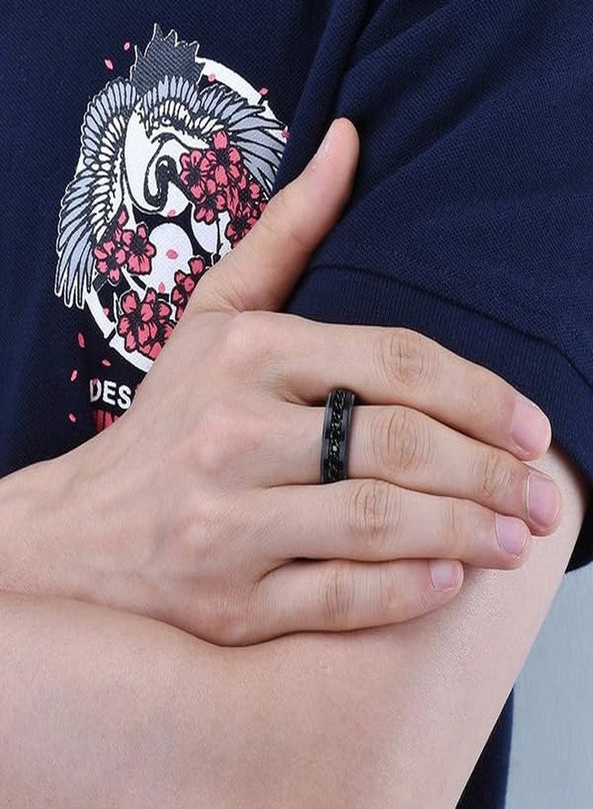 IGA COLLECTION Valentine Stylish Fashionable Latest Combo Black Dude Chain Ring W3 (21) - Image 5