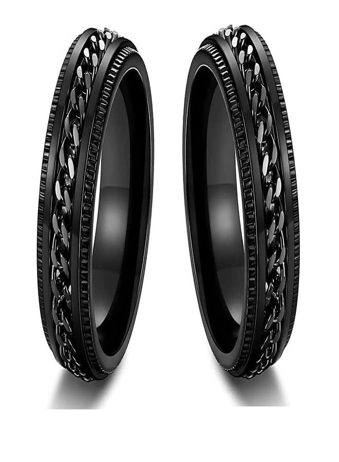 IGA COLLECTION Valentine Stylish Fashionable Latest Combo Black Dude Chain Ring W3 (21) - Image 2