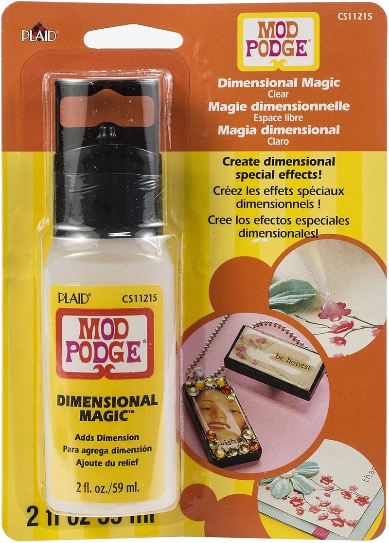 Mod Podge Dimensional Magic Clear Adhesive - 2 Ounces (3-Pack)