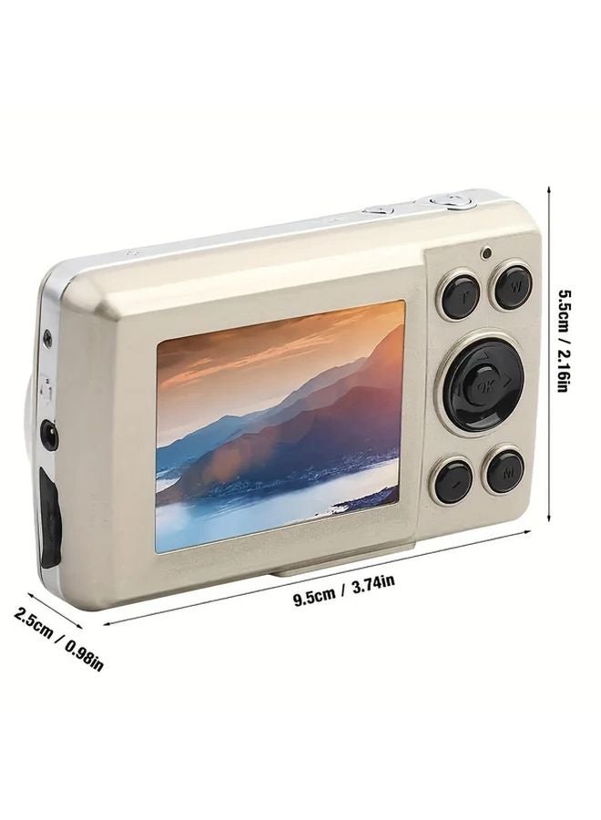 Golden 16MP Digital Camera With Flip Screen For Vlogging Travel YouTube - Image 4