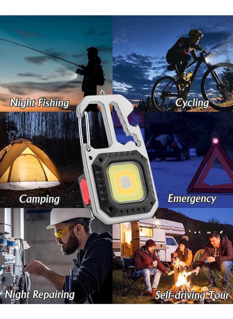 Generic - Keychain Work Flashlight, 7 Light Modes Mini Pocket Flashlight High Lumens Led Bright, Small Powerful Flashlight Rechargeable, Multifunctional Tool -  Wrench Screwdriver Bottle Opener - Image 1