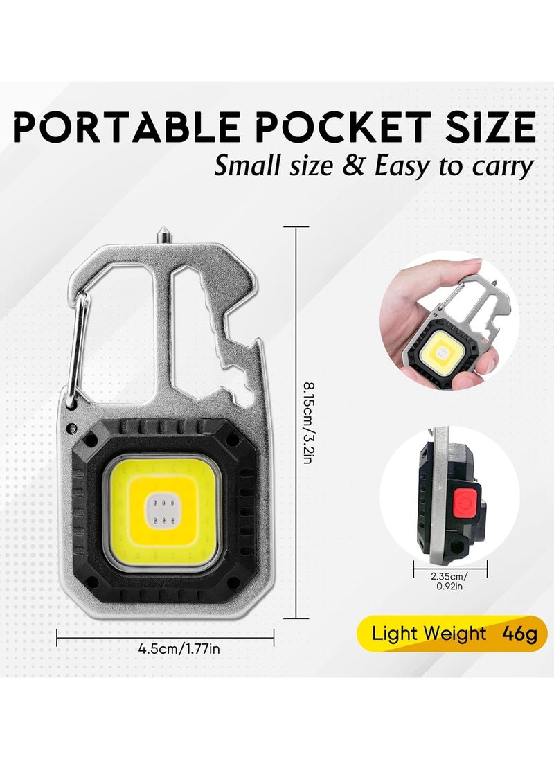 Generic - Keychain Work Flashlight, 7 Light Modes Mini Pocket Flashlight High Lumens Led Bright, Small Powerful Flashlight Rechargeable, Multifunctional Tool -  Wrench Screwdriver Bottle Opener - Image 1