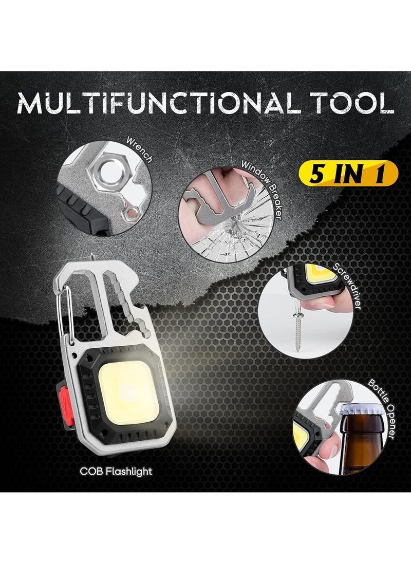 Generic - Keychain Work Flashlight, 7 Light Modes Mini Pocket Flashlight High Lumens Led Bright, Small Powerful Flashlight Rechargeable, Multifunctional Tool -  Wrench Screwdriver Bottle Opener - Image 1