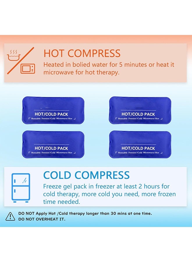 Hihonor Face Ice Pack Wrap for TMJ, Wisdom Teeth, with 4 Reusable Hot Cold Therapy Gel Packs, Pain Relief for Head, Oral and Facial Surgery, Dental Implants, Blue  - Image 4