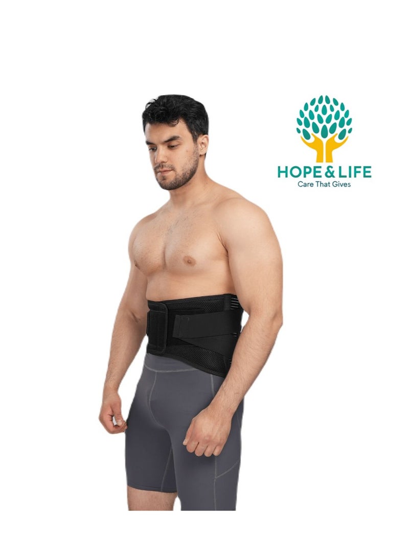 Hope And Life Orthopedic Lumbar Corset With Metal Supports to Support The Lower Back And Relieve Pressure And Strain - Size L  - Image 2