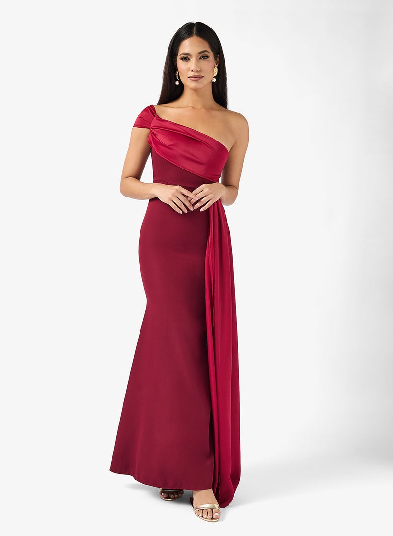 ايلا ليمتد اديشن فستان بكتف واحد وذيل جانبي - Image 4