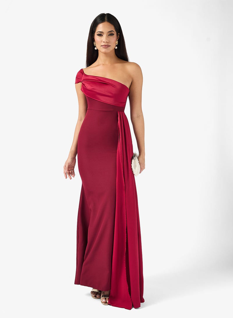 ايلا ليمتد اديشن فستان بكتف واحد وذيل جانبي - Image 1